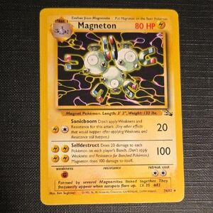 Pokemon Fossil Set 1999 Magneton Rare Non Holo Trading Card (26/62)